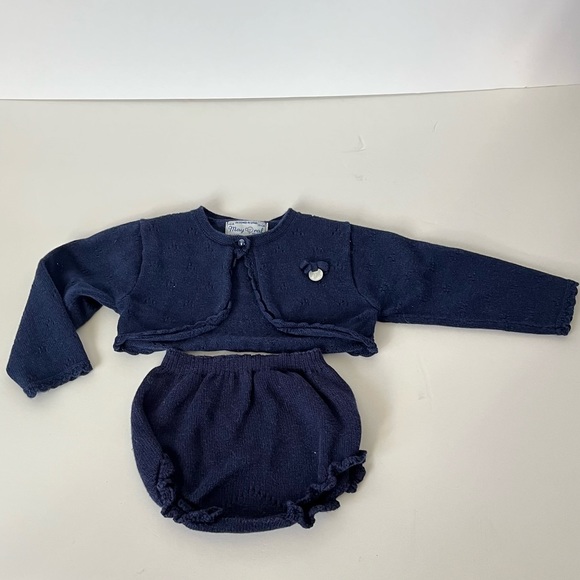 Mayoral Navy Knit 2-Piece Sweater Set Size Newborn - Picture 2 of 7